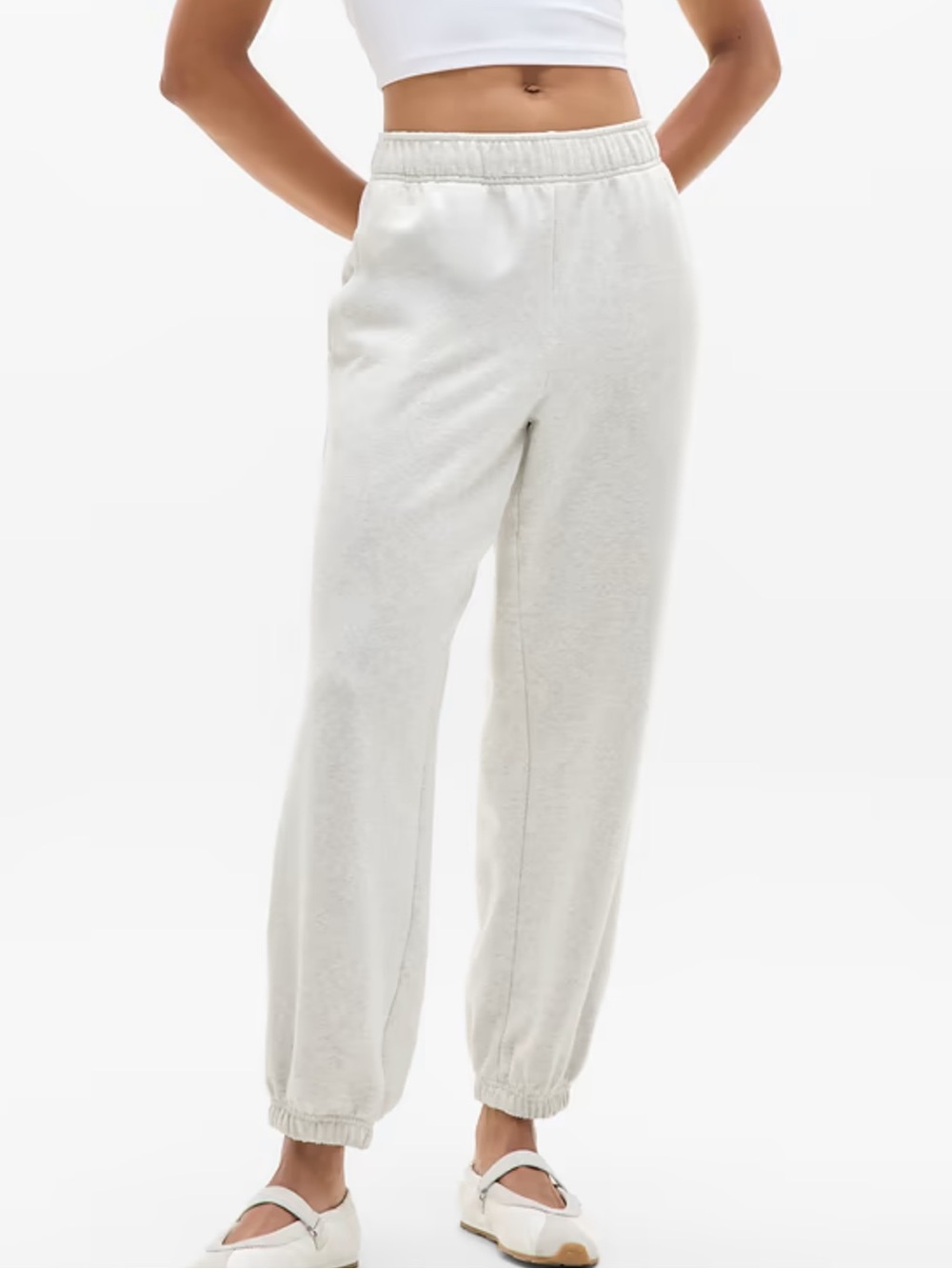 Athleta Gray Forever Fleece Joggers